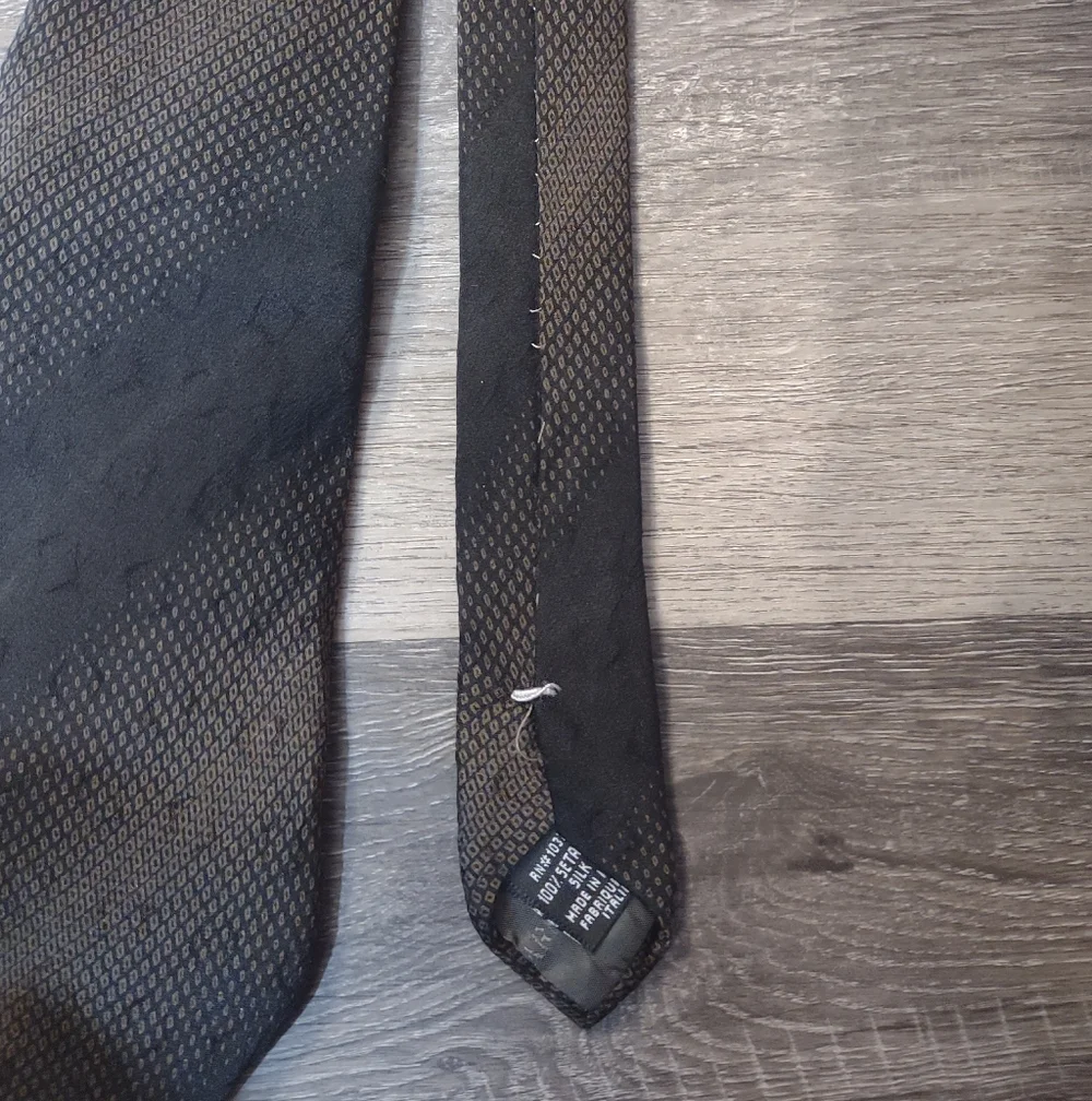 Giorgio Armani Silk Black Patterned Tie